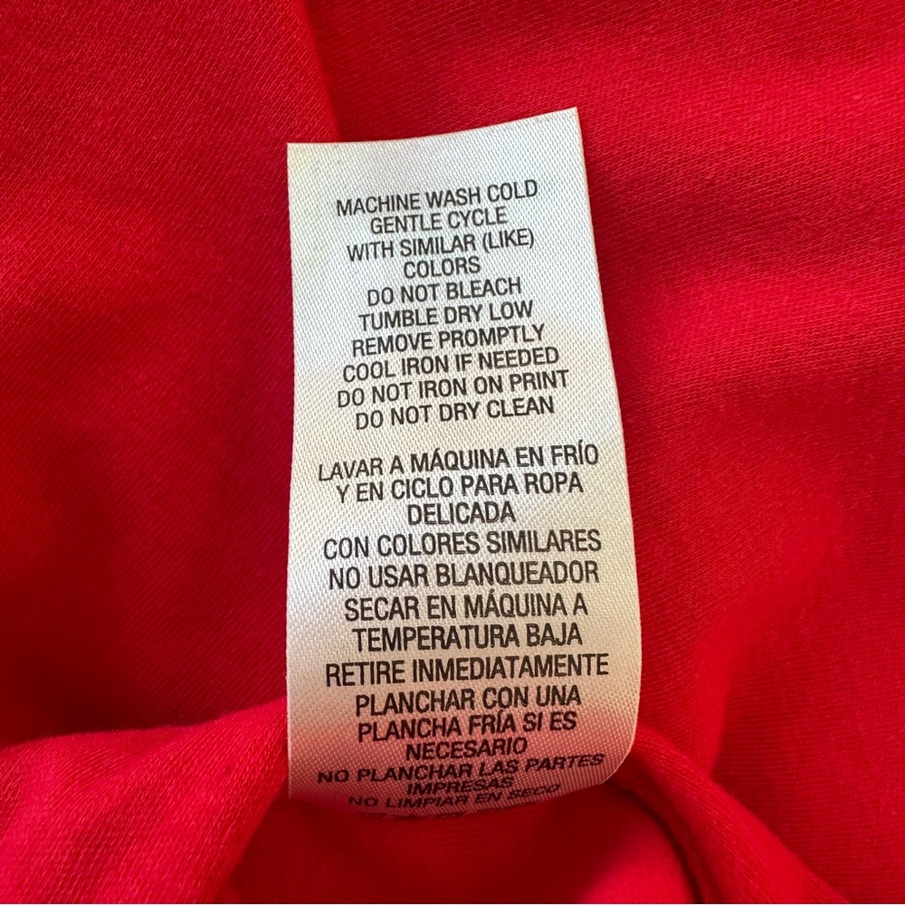 LAURA SCOTT Red Mock Neck Long Sleeve Cotton Blend Top Medium Petite Holiday - Picture 7 of 7